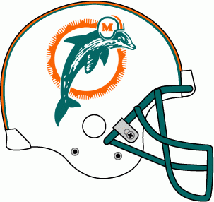 Miami Dolphins 1989-1996 Helmet Logo iron on transfers for fabric